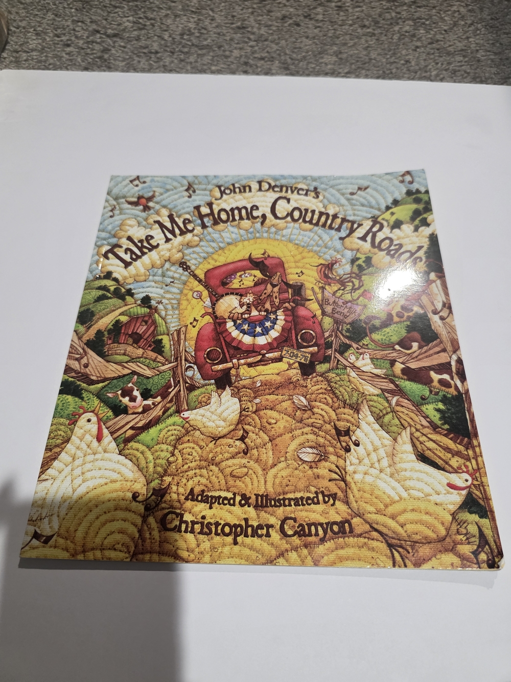 Take Me Home, Country Roads Illustrated Cookbook-Style Storybook (Yellow, Multi)